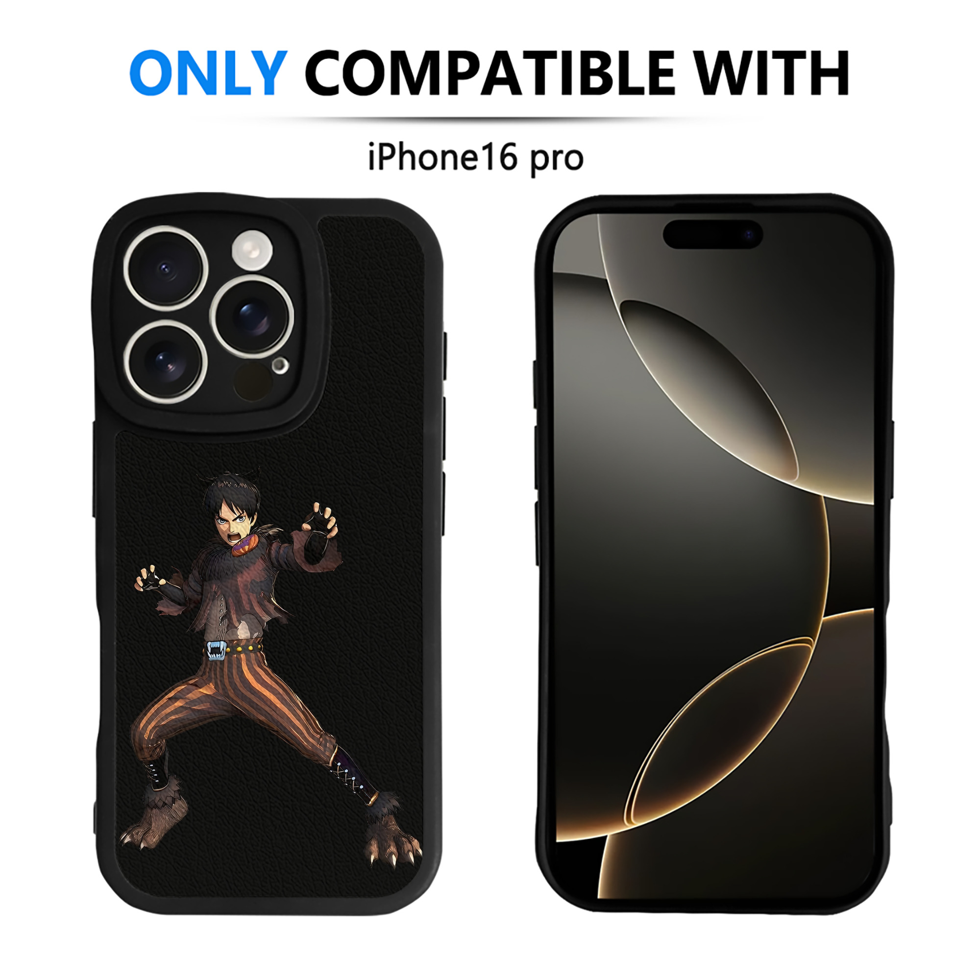 （画像用） 進撃の巨人 エレン･イェーガー Attack on Titan Eren Jäger 【iPhone 16シリーズ対応】シリコンスマホケース（レザー調） 材質：シリコン